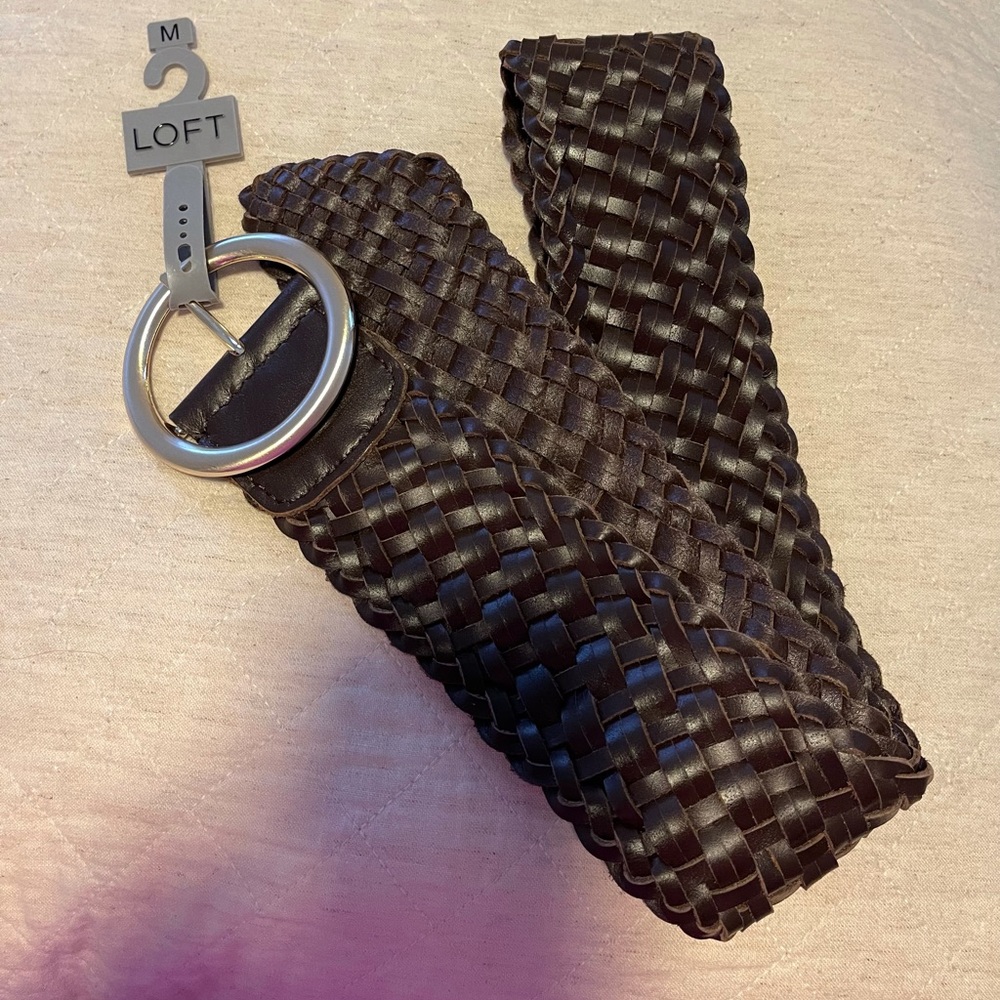 Loft braided leather belt